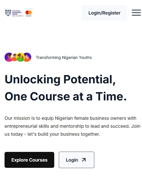 Transforming Nigerian Youth (TNY) Learning Platform — product screenshot