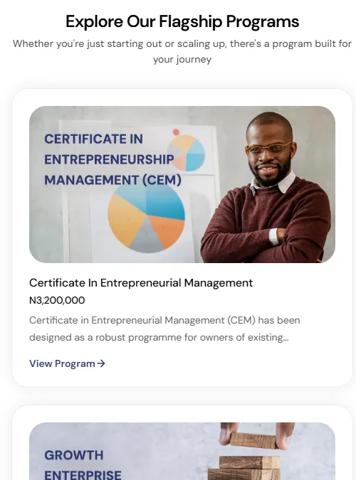 EDC Programs Portal — product screenshot